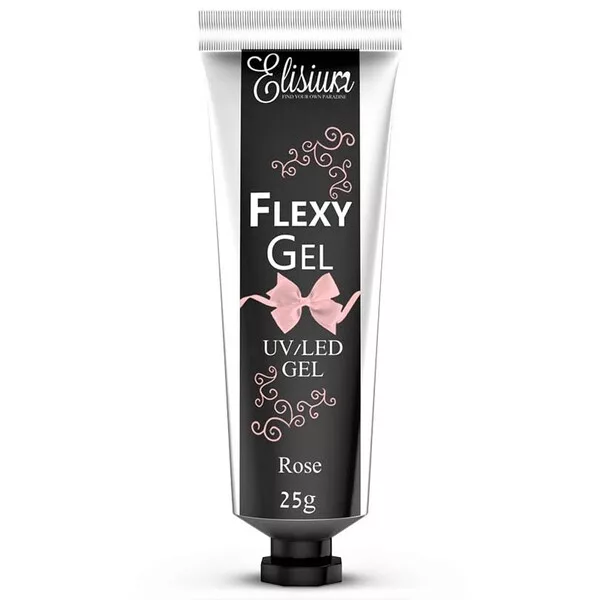 Elisium, żel do przedłużania paznokci Flexygel Rose, 25 g
