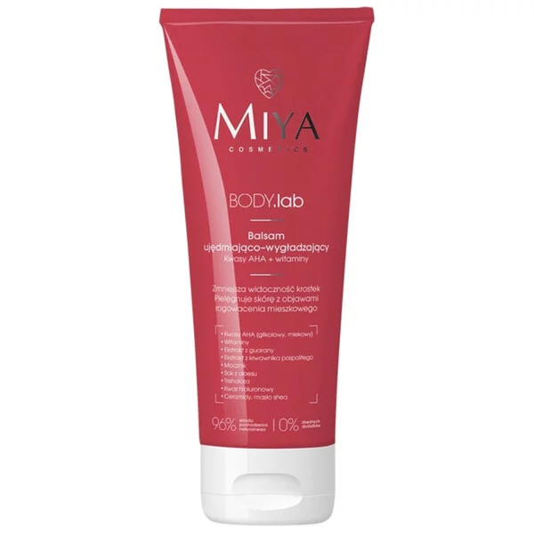 Miya BODY.lab, ujędrniająco-wygładzający balsam z kwasami AHA i witaminami, 200ml