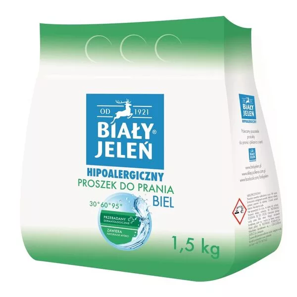 Biały Jeleń Hipoalergiczny proszek do prania do bieli 1.5kg