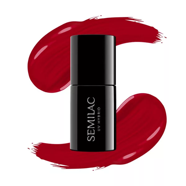 Semilac lakier hybrydowy 027 Intense Red, 7ml