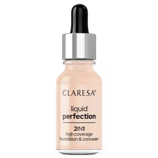 Claresa, 2W1 KOREKTOR I PODKŁAD KRYJĄCY LIQUID PERFECTION 102 WARM MEDIUM 18g