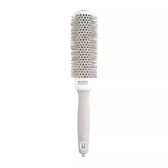 Olivia Garden Expert Blowout Speed Wavy Bristles, szczotka do suszenia włosów, White&Grey 35mm