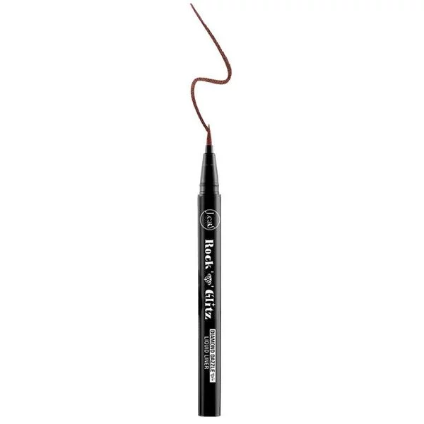 J.Cat Beauty Rock and Glitz Diamond Dazzle Liquid Liner, połyskujący eyeliner w pisaku, Dazzling brown, 0,85g