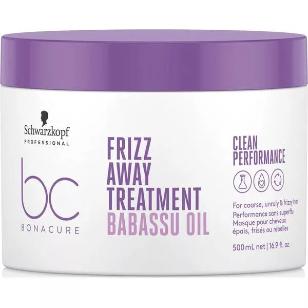Schwarzkopf BC Frizz Away, wygładzająca maska do włosów z olejem babassu, 500ml