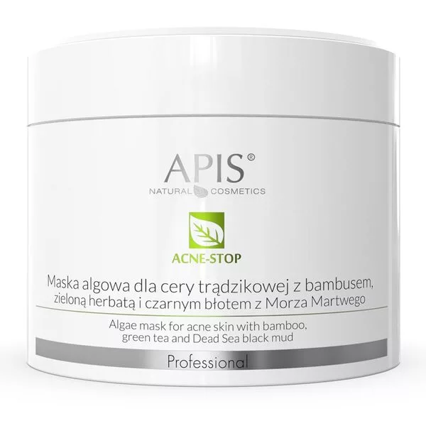 Apis Maska algowa dla cery trądzikowej z bambusem, zieloną herbatą, 100g