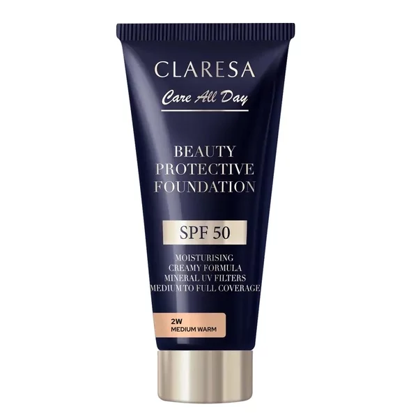 Claresa Beauty Protective Foundation nawilżający podkład z filtrem SPF50 2W Medium Warm 30ml