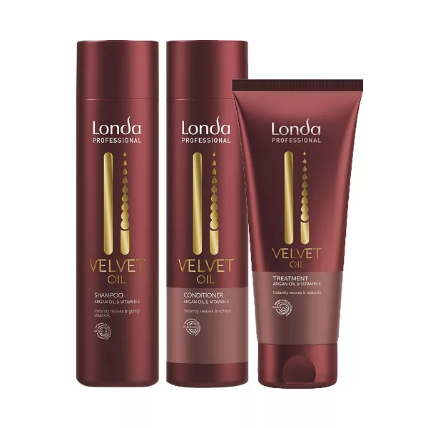Londa Velvet Oil, zestaw regenerujący, szampon + odżywka + kuracja