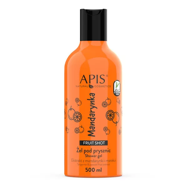 Apis Fruit Shot, żel pod prysznic, mandarynkowy, 500ml