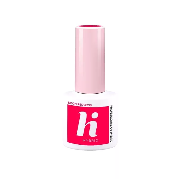 hi hybrid, lakier hybrydowy, 5ml, #233 Neon Red