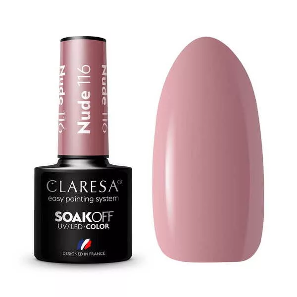 Claresa, Lakier hybrydowy, NUDE 116, 5g