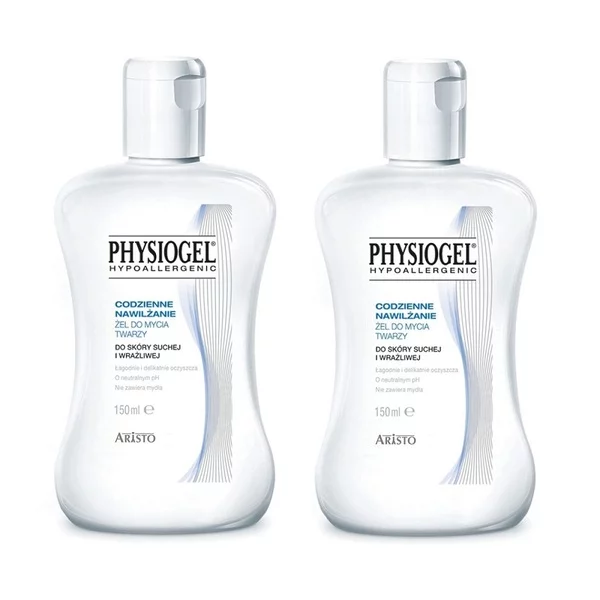 Physiogel Codzienne Nawilżanie żel do mycia twarzy do skóry suchej i wrażliwej 2x150ml
