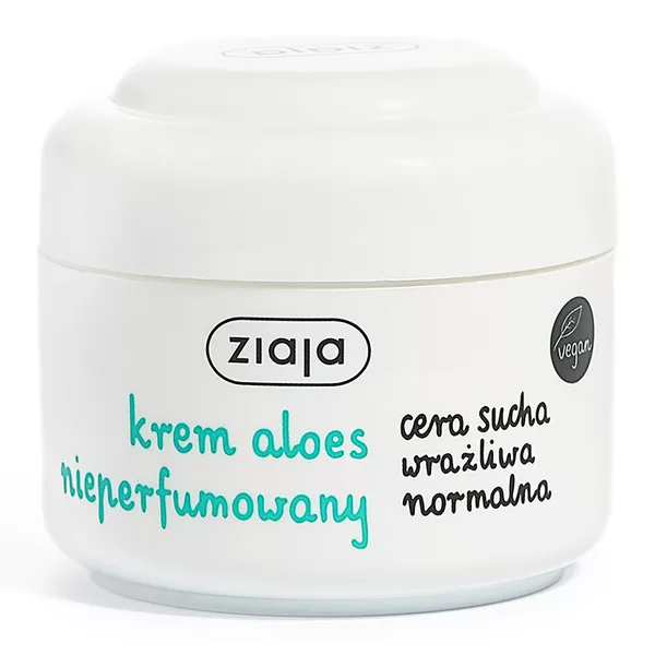Ziaja Aloes, nieperfumowany krem do twarzy, 50ml