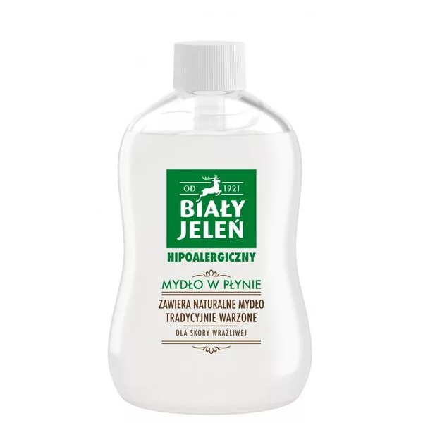 Biały Jeleń Hipoalergiczne mydło naturalne w płynie zapas 500ml