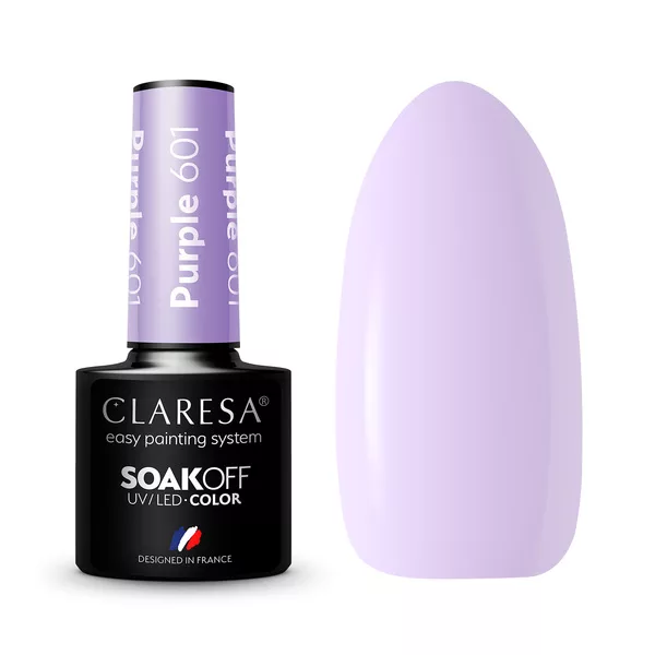 Claresa, Lakier hybrydowy, PURPLE 601, 5g