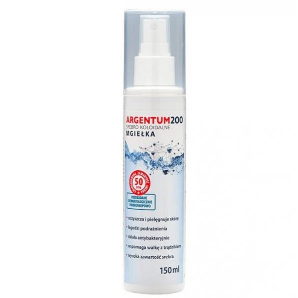 Aura Herbals Argentum 200 mgiełka do ciała 50PPM Srebro Koloidalne 150ml