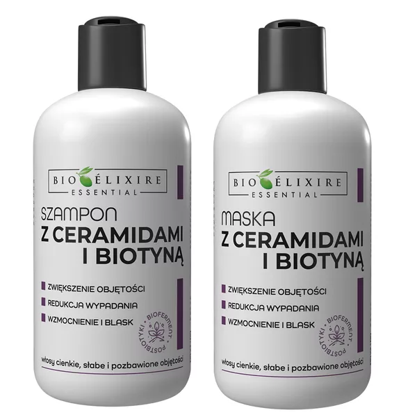 Bioelixire, zestaw do włosów cienkich i delikatnych, maska + szampon