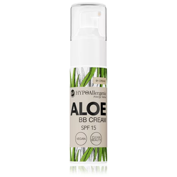 Bell HYPO Aloe BB Cream SPF 15, krem koloryzujący do twarzy, 01, 20g