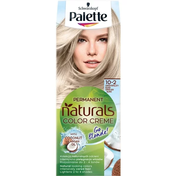Schwarzkopf Palette Permanent Naturals Color Creme Go Blonde rozjaśniająca farba do włosów 219/ 10-2 Super Popielaty Blond
