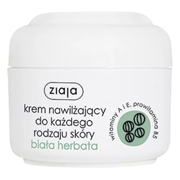 Ziaja, krem nawilżający do twarzy z białą herbatą, 50ml