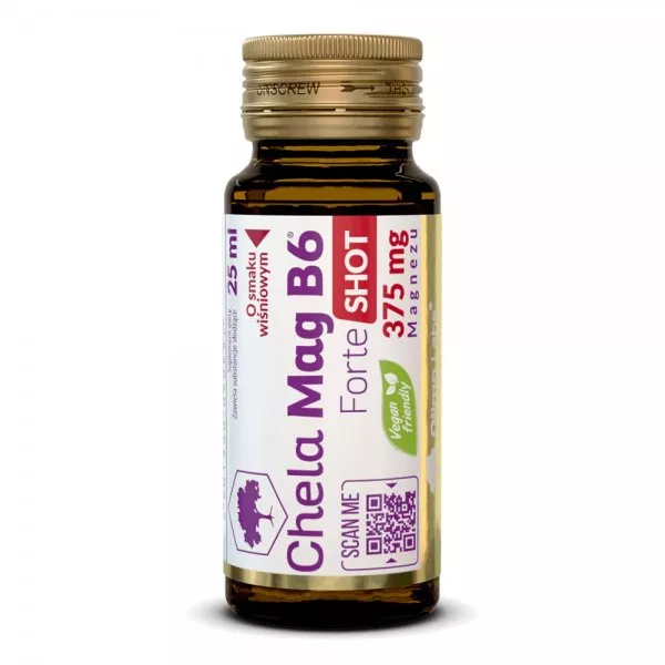 Olimp Labs Chela-Mag B6 Forte Shot suplement diety smak wiśniowy 25ml