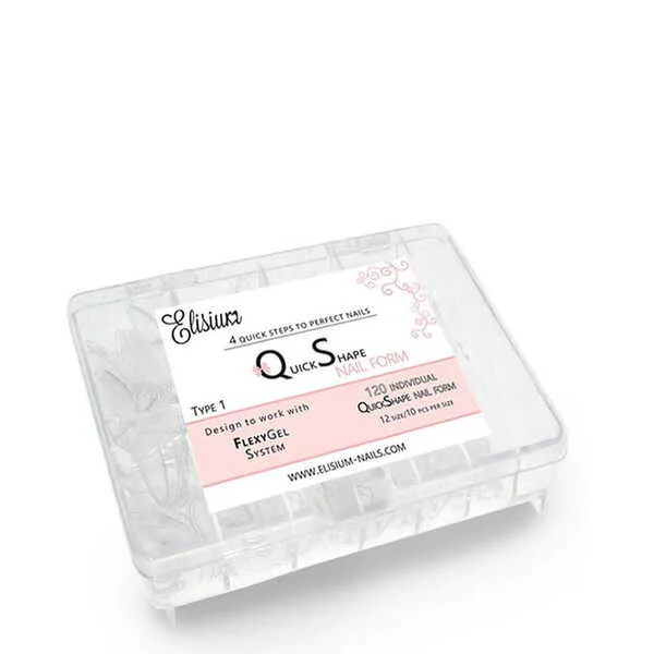 Elisium, formy do przedłużania paznokci Quick Shape Nail Form typ 1, 120 szt