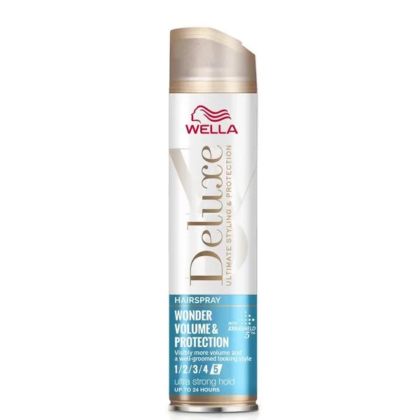 Wella Deluxe Wonder Volume & Protection, ultra mocny lakier do włosów na objętość, 250ml