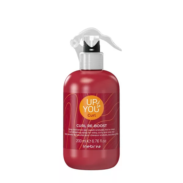 Inebrya Up To You Curl Re-Boost, odświeżający spray do włosów kręconych i falowanych, 200ml