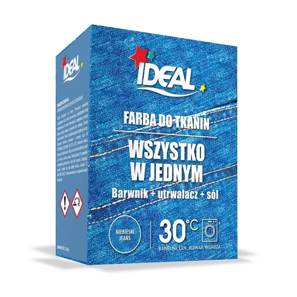 Ideal All in One barwnik do tkanin Niebieski Jeans 350g