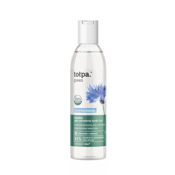 Tołpa Green, oczyszczający łagodny płyn micelarny - tonik 2w1, 200ml
