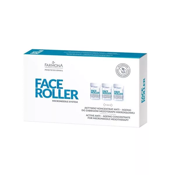 Farmona Professional Face Roller, Aktywny koncentrat anti-aging do zabiegów mezoterapii mikroigłowej, 5x5ml