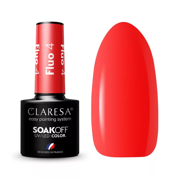 Claresa, Lakier hybrydowy, FLUO 4, 5g