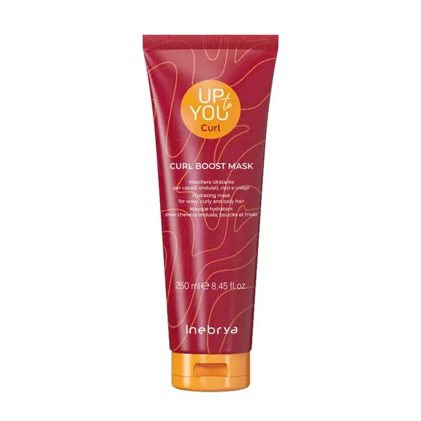 Inebrya Up To You Curl Boost, nawilżająca maska do włosów falowanych i kręconych, 250ml