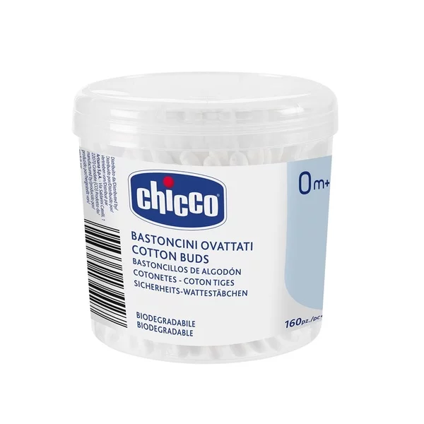 Chicco Patyczki do uszu dla dzieci 0m+ 160szt.