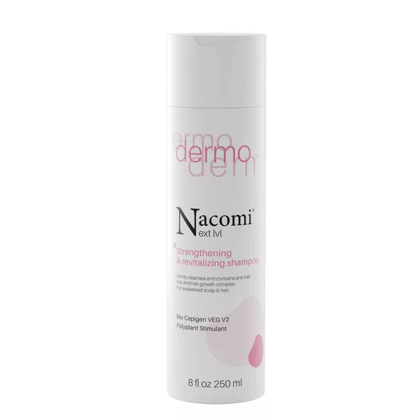 Nacomi Nxt Lvl Dermo, szampon do włosów, wzmacniający i rewitalizujący, 250ml