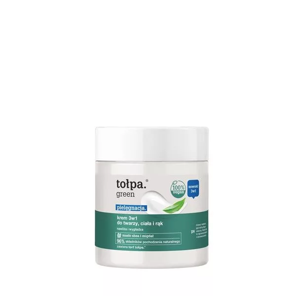 Tołpa Green, nawilżający krem 3w1 do twarzy, ciała i rąk, 250ml