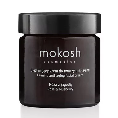 Mokosh, ujędrniający krem do twarzy anti-aging, róża z jagodą, 60ml