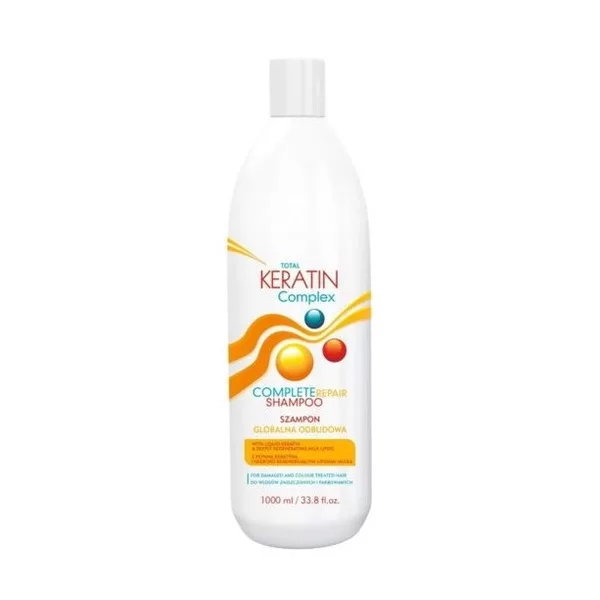 CeCe Total Keratin Complex, szampon do odbudowy włosów zniszczonych i farbowanych, 1000ml