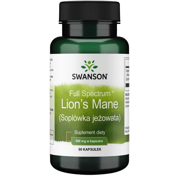 Swanson FS Lion's mane (soplówka jeżowata) 60 kaps