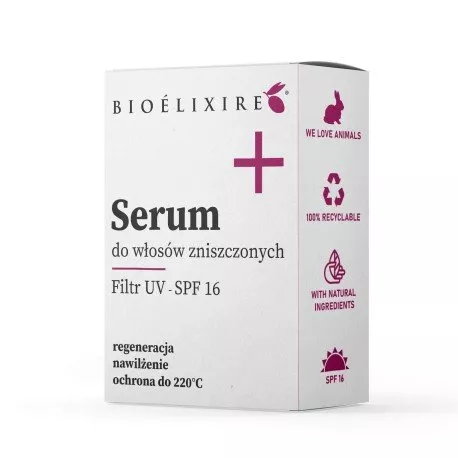Bioelixire +, serum intensywnie regenerujący do zniszczonych włosów z SPF 16, 20ml