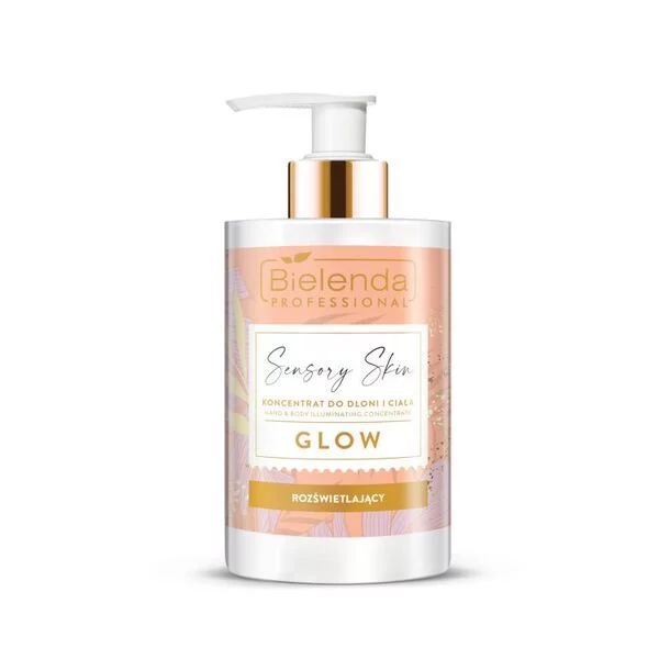 Bielenda Professional Is Sensory Skin, rozświetlający krem do dłoni i ciała, glow, 300ml