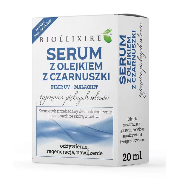 Bioelixire, olejek z czarnuszki, filtr UV, 20ml