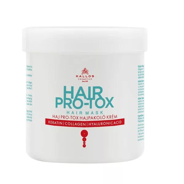 Kallos Hair Pro-Tox maska do włosów z keratyną kolagenem i kwasem hialuronowym 500ml