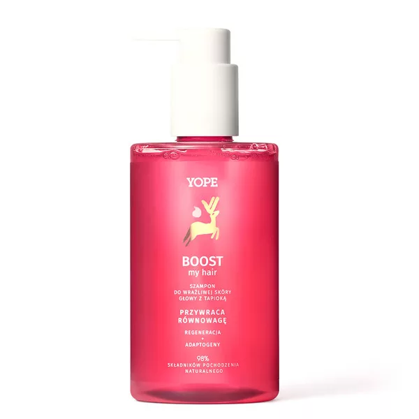 Yope Boost My Hair, szampon do wrażliwej skóry głowy, 300ml