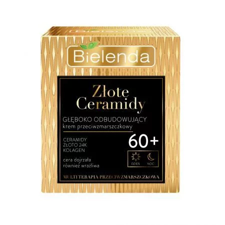 Bielenda Złote Ceramidy Głęboko Odbudowujący Krem Przeciwzmarszczkowy 60+, Dzień/ Noc, 50ml