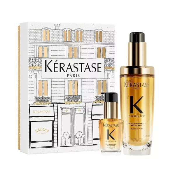 Kerastase Elixir Ultime Duo, zestaw prezentowy oryginalnych olejków do włosów, 75ml + 30ml