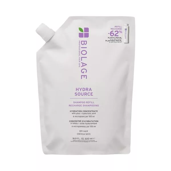 Biolage HydraSource, szampon nawilżający do włosów suchych, 500ml refill