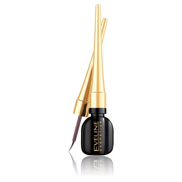 Eveline Celebrities, ultraprecyzyjny eyeliner w kałamarzu, brązowy, 3ml