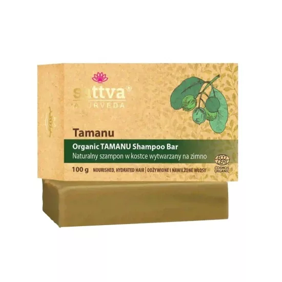Sattva Organiczny szampon w kostce Tamanu 100g