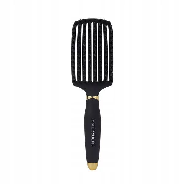 Sister Young Ovia Hair Brush szczotka do włosów z włosiem dzika Black