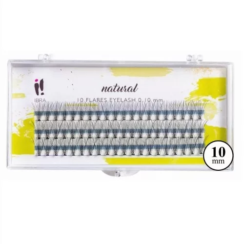 Ibra Kępki sztucznych rzęs Natural Knot-Free 0.10 C-10mm